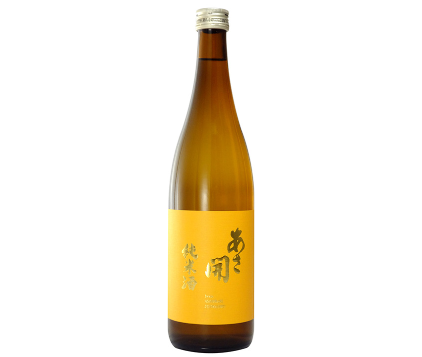 あさ開　純米酒　黄ラベル 720mL